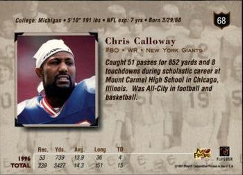 1997 Playoff Absolute Beginnings #68 Chris Calloway Back