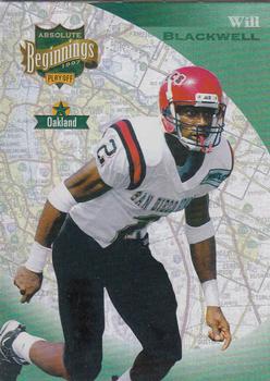 1997 Playoff Absolute Beginnings #70 Will Blackwell Front