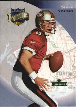 1997 Playoff Absolute Beginnings #107 Steve Young Front