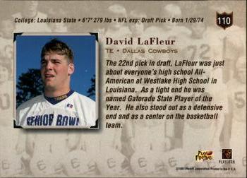 1997 Playoff Absolute Beginnings #110 David LaFleur Back