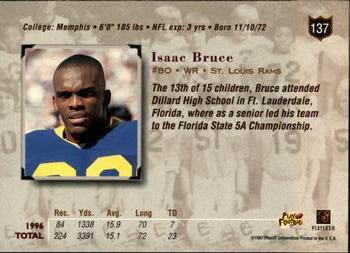 1997 Playoff Absolute Beginnings #137 Isaac Bruce Back