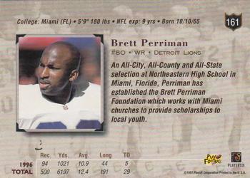 1997 Playoff Absolute Beginnings #161 Brett Perriman Back