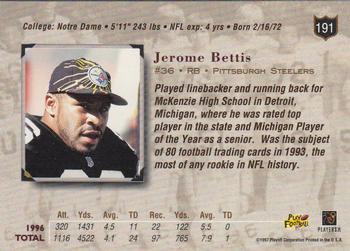 1997 Playoff Absolute Beginnings #191 Jerome Bettis Back