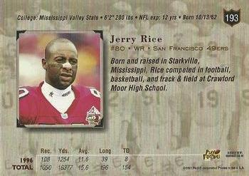 1997 Playoff Absolute Beginnings #193 Jerry Rice Back