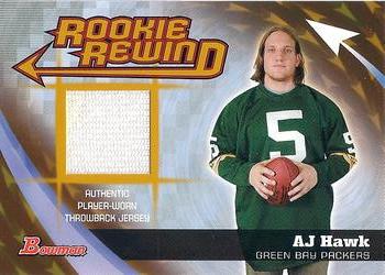 2006 Bowman - Rookie Rewind Jerseys Gold #BRR-AH A.J. Hawk Front