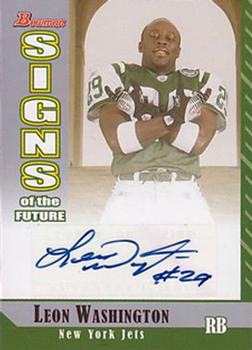 2006 Bowman - Signs of the Future #SF-LW Leon Washington Front