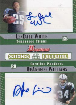 2006 Bowman - Signs of the Future Dual #SFD-WW Lendale White / DeAngelo Williams Front