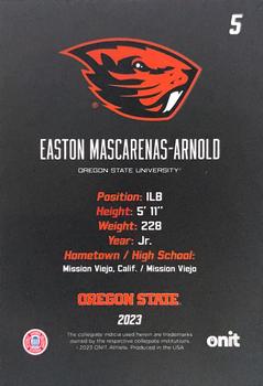 2023 ONIT Athlete Oregon State Beavers #11 Easton Mascarenas-Arnold Back