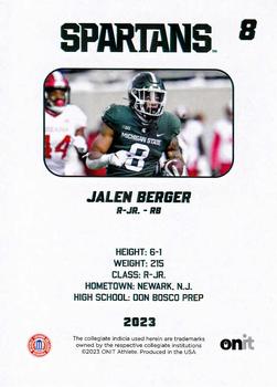 2023 ONIT Athlete Michigan State Spartans #NNO Jalen Berger Back