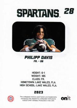2023 ONIT Athlete Michigan State Spartans #NNO Philipp Davis Back