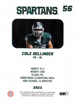 2023 ONIT Athlete Michigan State Spartans #NNO Cole Dellinger Back