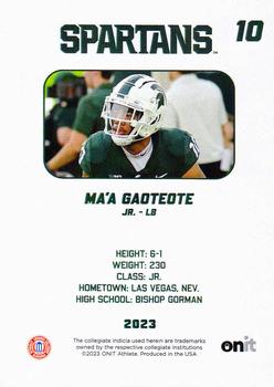 2023 ONIT Athlete Michigan State Spartans #NNO Ma'a Gaoteote Back