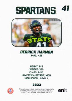 2023 ONIT Athlete Michigan State Spartans #NNO Derrick Harmon Back