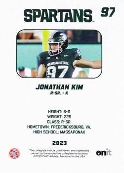 2023 ONIT Athlete Michigan State Spartans #NNO Jonathan Kim Back