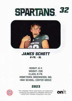 2023 ONIT Athlete Michigan State Spartans #NNO James Schott Back