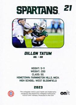 2023 ONIT Athlete Michigan State Spartans #NNO Dillon Tatum Back