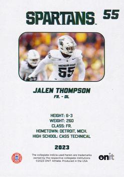 2023 ONIT Athlete Michigan State Spartans #NNO Jalen Thompson Back