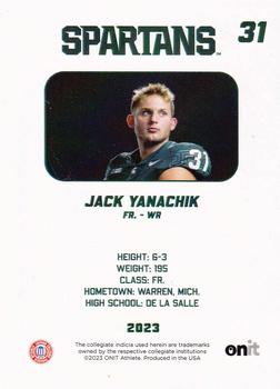 2023 ONIT Athlete Michigan State Spartans #NNO Jack Yanachik Back