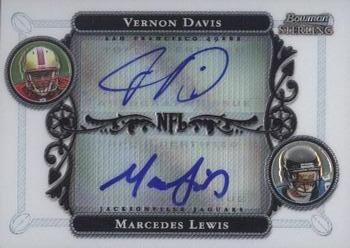 2006 Bowman Sterling - Dual Autographs #BSHC-DL Vernon Davis / Marcedes Lewis Front