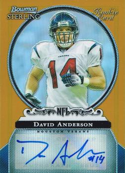 2006 Bowman Sterling - Gold Rookie Autographs #BS-DAN David Anderson Front