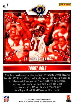 2023 Panini Absolute - Rock Out #7 Torry Holt Back
