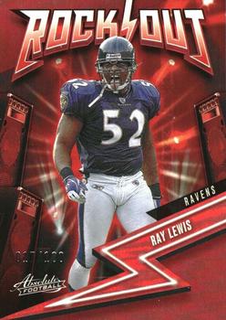 2023 Panini Absolute - Rock Out Spectrum Red #16 Ray Lewis Front