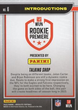 2023 Panini Absolute - Introductions #6 Talking Shop Back