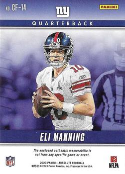 2023 Panini Absolute - Championship Fabric #CF-14 Eli Manning Back