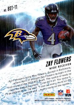 2023 Panini Absolute - By Storm #BST-11 Zay Flowers Back