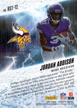 2023 Panini Absolute - By Storm #BST-12 Jordan Addison Back