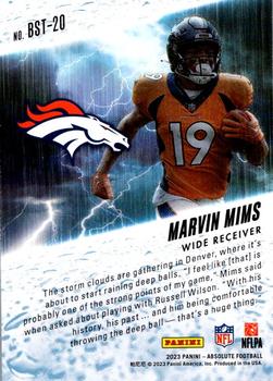 2023 Panini Absolute - By Storm #BST-20 Marvin Mims Back