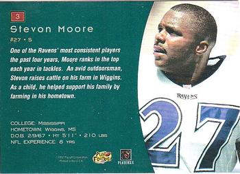 1997 Playoff Absolute Beginnings - Unsung Heroes #3 Stevon Moore Back