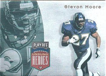 1997 Playoff Absolute Beginnings - Unsung Heroes #3 Stevon Moore Front