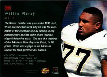1997 Playoff Absolute Beginnings - Unsung Heroes #19 Willie Roaf Back