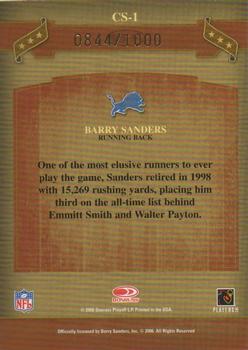 2006 Donruss Classics - Classic Singles Bronze #CS-1 Barry Sanders Back
