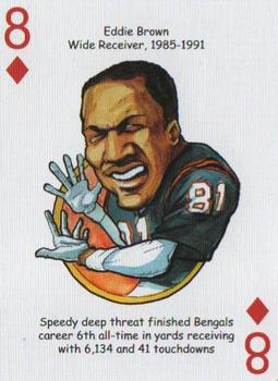 2022 Hero Decks Cincinnati Bengals Football Heroes Playing Cards #8♦️ Eddie Brown Front