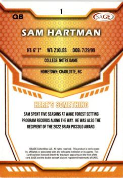 2024 SAGE HIT - Silver #1 Sam Hartman Back
