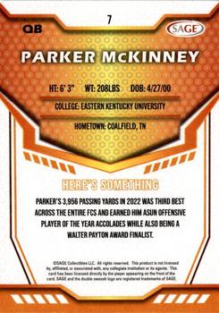 2024 SAGE HIT - Silver #7 Parker McKinney Back