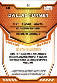2024 SAGE HIT - Gold #44 Dallas Turner Back