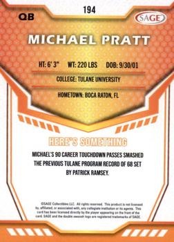 2024 SAGE HIT - Gold #194 Michael Pratt Back