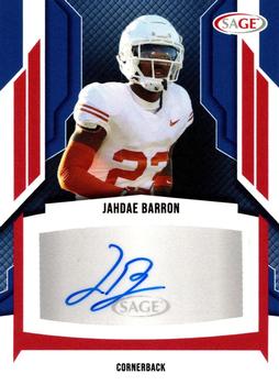 2024 SAGE HIT - Autographs Red #A-JB Jahdae Barron Front