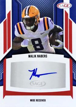 2024 SAGE HIT - Autographs Red #A-MN Malik Nabers Front