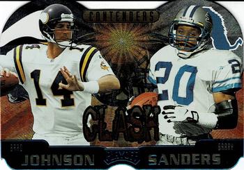 1997 Playoff Contenders - Clash #2 Barry Sanders / Brad Johnson Front