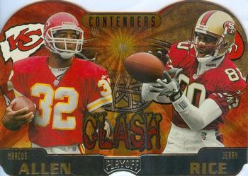 1997 Playoff Contenders - Clash #5 Jerry Rice / Marcus Allen Front