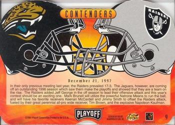 1997 Playoff Contenders - Clash #9 Mark Brunell / Tim Brown Back