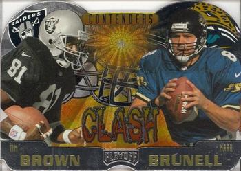 1997 Playoff Contenders - Clash #9 Mark Brunell / Tim Brown Front