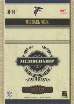 2006 Donruss Classics - Membership Platinum #M-14 Michael Vick Back