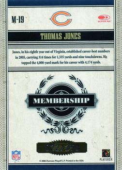 2006 Donruss Classics - Membership Silver #M-19 Thomas Jones Back