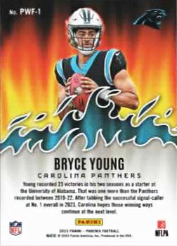 2023 Panini Phoenix - Playing With Fire #PWF-1 Bryce Young Back