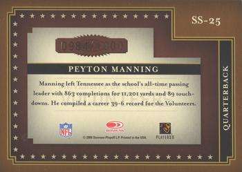 2006 Donruss Classics - Saturday Stars Bronze #SS-25 Peyton Manning Back